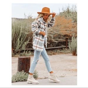 Brinkley Plaid Wool Blend Shacket